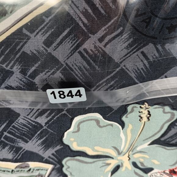 Reyn Spooner Postcard Aloha Shirt Men XL Vintage Travel Ephemera Print - Picture 8 of 8